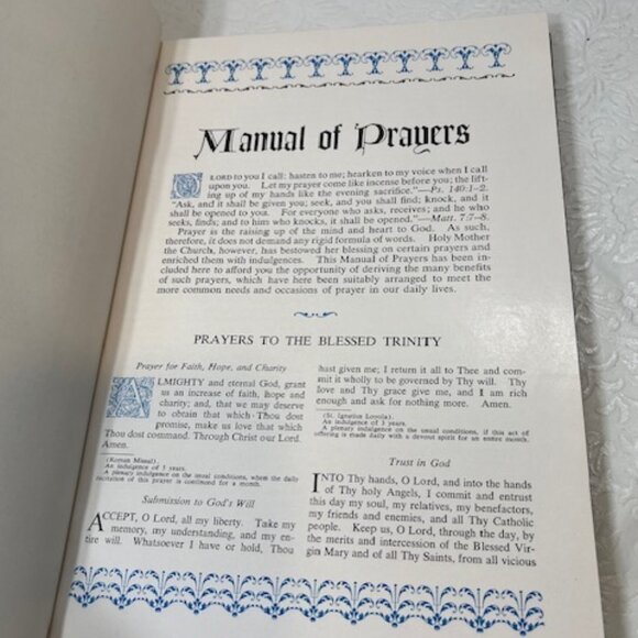 VTG 1955 "My Catholic Devotions" Catholic Manual of Prayers Leather Covers - Picture 13 of 16